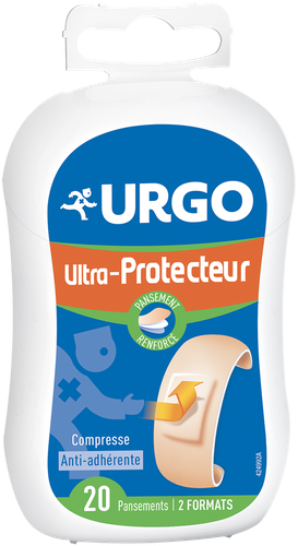 Urgo - Pansements Ultra Protecteur - Compresse anti-adhérente - 2 formats - 20 pansements